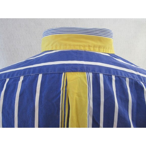 RALPH LAUREN Classic Fit slim Men Shirt 15 1/2 M vintage 1990s stripe cotton - Picture 6 of 8